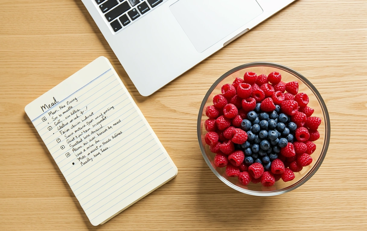Online Ernährungsberatung am Laptop